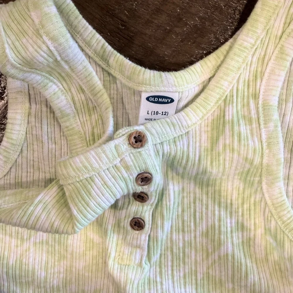 Old Navy Kids Ribbed Tank Top with Button Detail
